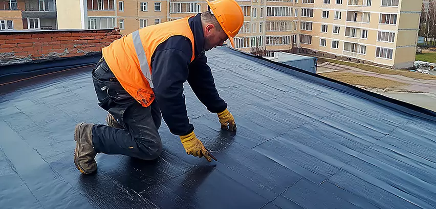 Residential TPO Roof Repair in Burlington